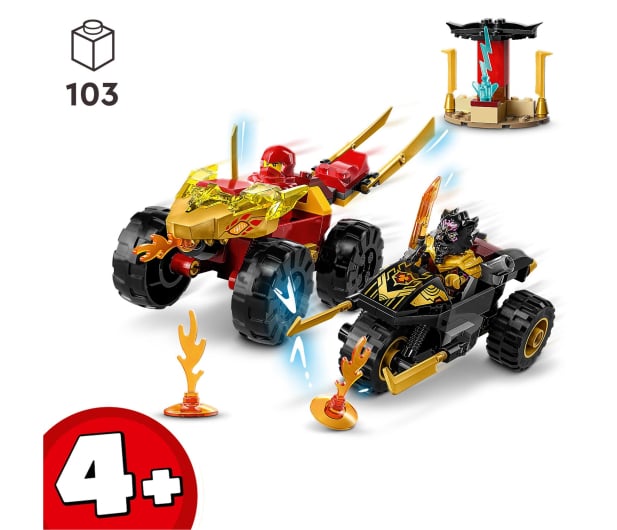 LEGO Ninjago 71789 Bitwa samochodowo-motocyklowa Kai vs. Ras - 1144467 - zdjęcie 3