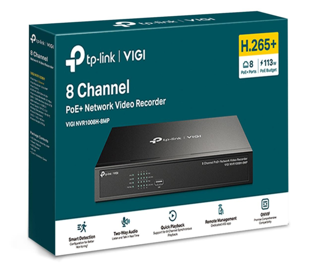 TP-Link VIGI NVR1008H-8MP 8-kanałowy sieciowy rejestrator wideo PoE+ - 1146046 - zdjęcie 3