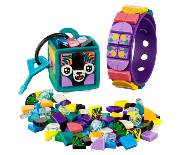 LEGO DOTS 41945 Neonowy tygrys - bransoletka i zawieszka na torbę - 1091593 - zdjęcie 4
