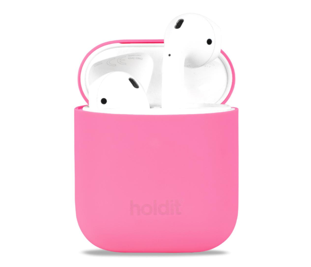 Holdit Silicone Case AirPods 1&2 Bright Pink - 1148815 - zdjęcie