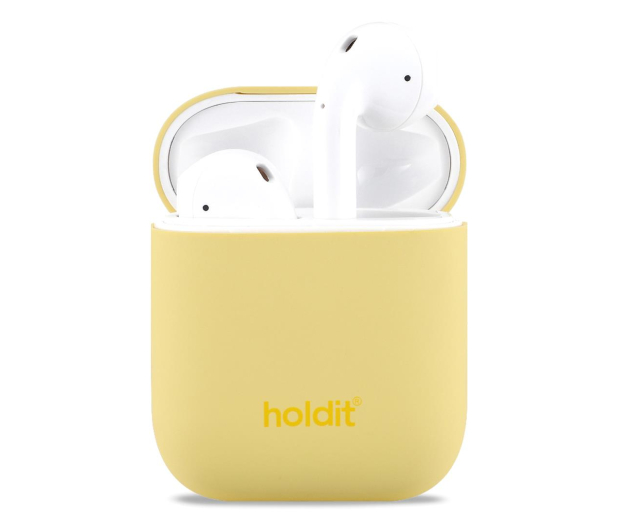 Holdit Silicone Case AirPods 1&2 Yellow - 1148904 - zdjęcie