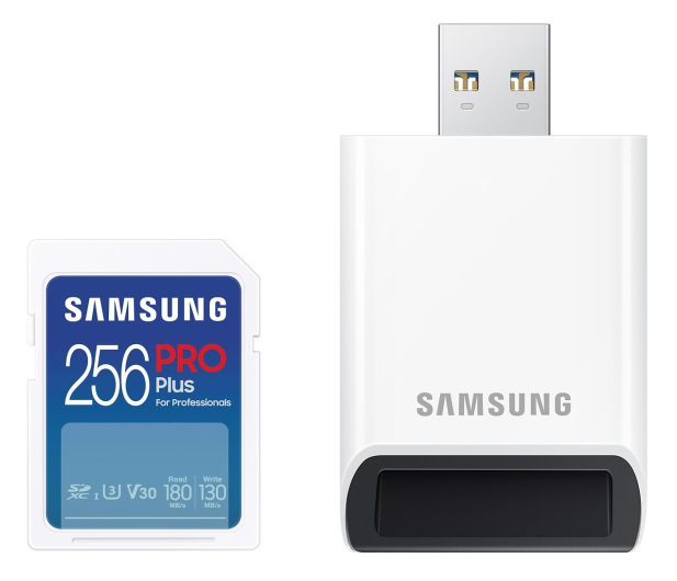 Samsung 256GB SDXC PRO Plus 180MB/s z czytnikiem (2023) - 1149406 - zdjęcie