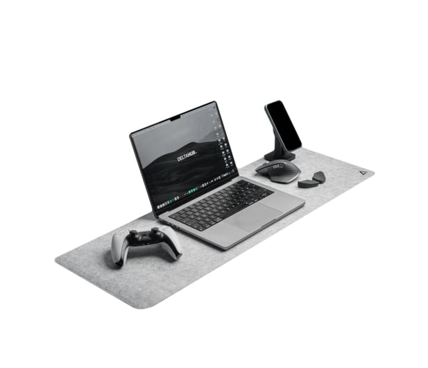 Deltahub Minimalistic Desk Pad - Light Grey - M - 1151360 - zdjęcie
