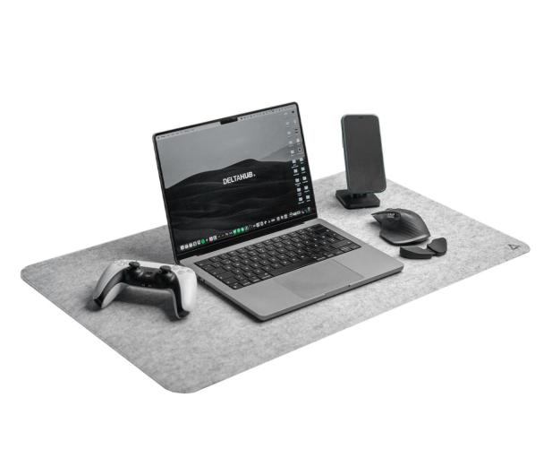 Deltahub Minimalistic Desk Pad - Light Grey - L - 1151362 - zdjęcie