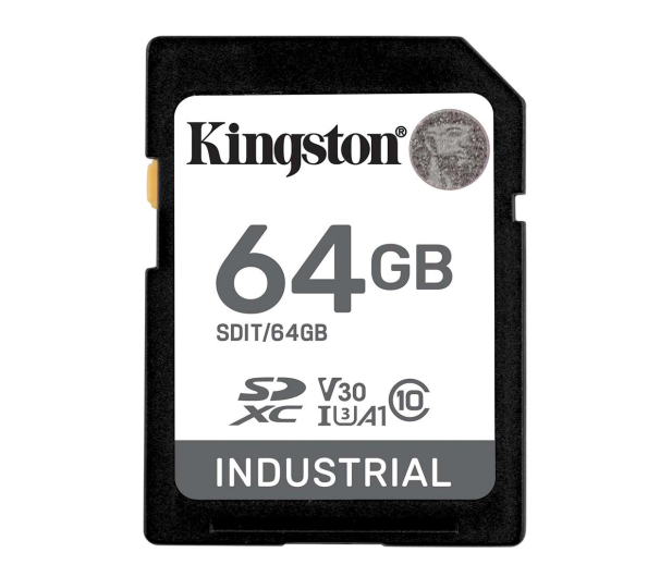 Kingston 64GB SDXC Industrial UHS-I U3 V30 A1 pSLC - 1149993 - zdjęcie