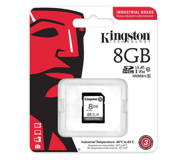 Kingston 8GB SDHC Industrial UHS-I U3 V30 A1 pSLC - 1149988 - zdjęcie 3