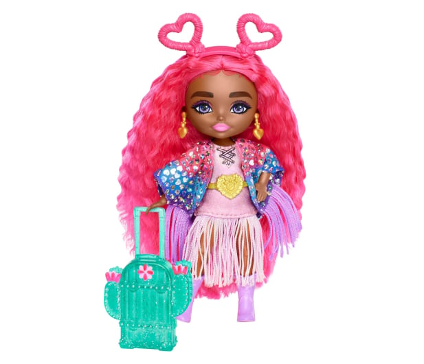 Barbie Extra Fly Minis Lalka Hippie z ubrankami pustynnymi - 1155603 - zdjęcie 2