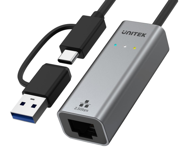 Unitek Adapter USB-A/C - RJ-45 2.5G - 1150010 - zdjęcie