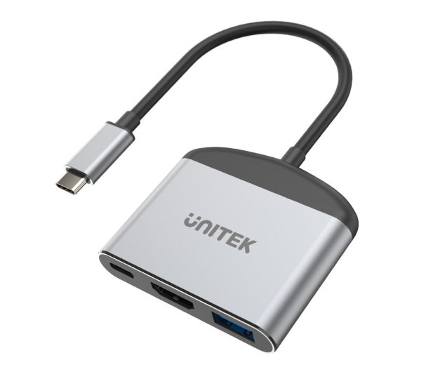 Unitek Adapter USB-C - HDMI 2.1, USB-C (PD 100W), USB-A - 1150006 - zdjęcie