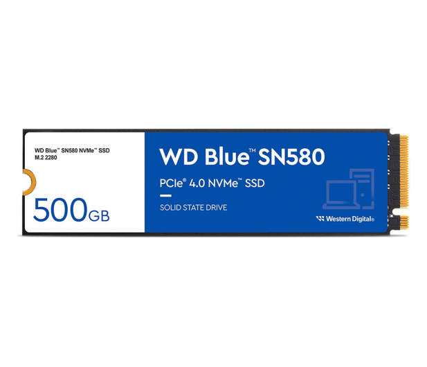 WD 500GB M.2 PCIe Gen4 NVMe Blue SN580 - 1160143 - zdjęcie