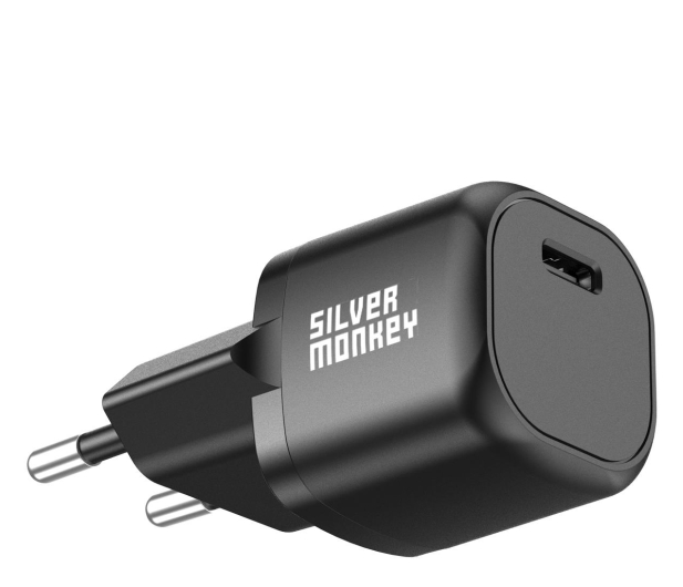 Silver Monkey Mini Ładowarka sieciowa PD 20W (USB-C) Czarna - 1131250 - zdjęcie 2