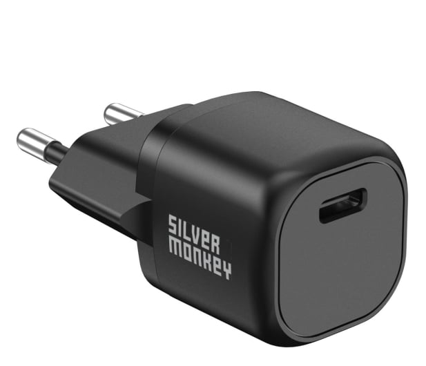Silver Monkey Mini Ładowarka sieciowa PD 20W (USB-C) Czarna - 1131250 - zdjęcie