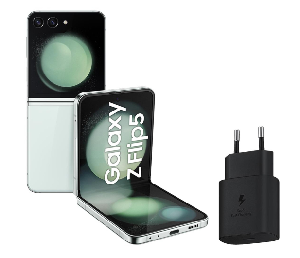 Samsung Galaxy Z Flip5 5G 8/512GB miętowy + Charger 25W - 1159793 - zdjęcie