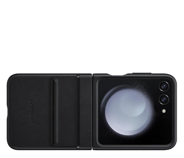 Samsung Flap ECO-Leather Cas do Galaxy Z Flip5 czarne - 1158946 - zdjęcie 2
