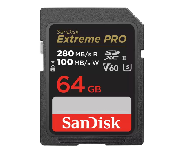 SanDisk 64GB SDXC Extreme PRO 280MB/s V60 UHS-II - 1163847 - zdjęcie