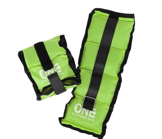 One Fitness Obciążniki do ćwiczeń 2 x 0,7kg WW01 zielone - 1158533 - zdjęcie