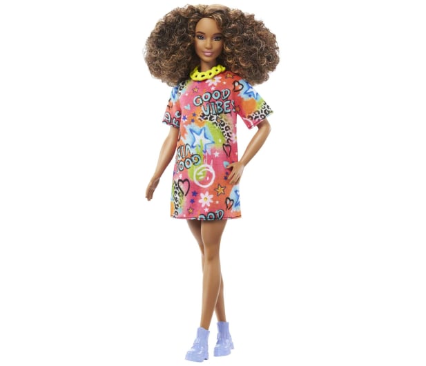 Barbie Fashionistas Lalka w sukience z nadrukiem graffiti - 1157925 - zdjęcie 2