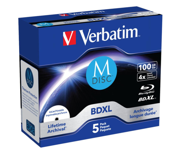 Verbatim M-DISC BD-R 4x 100GB 5P JC Printable - 1150786 - zdjęcie