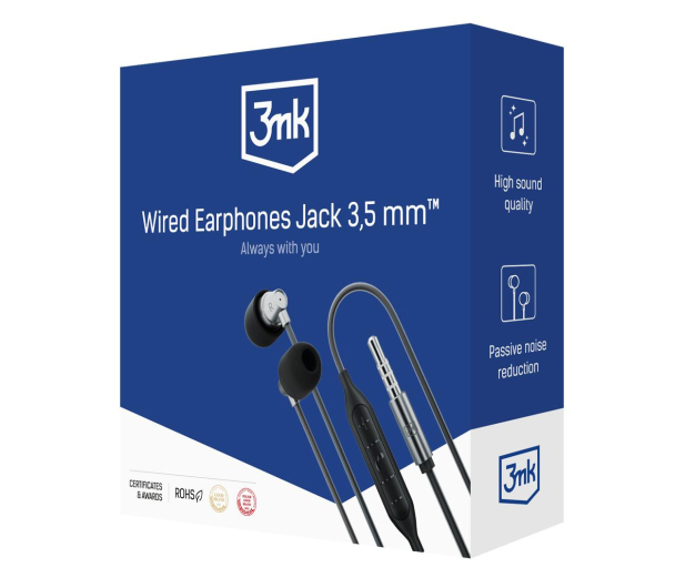 3mk Wired Earphones Jack 3,5 mm - 1158014 - zdjęcie 6