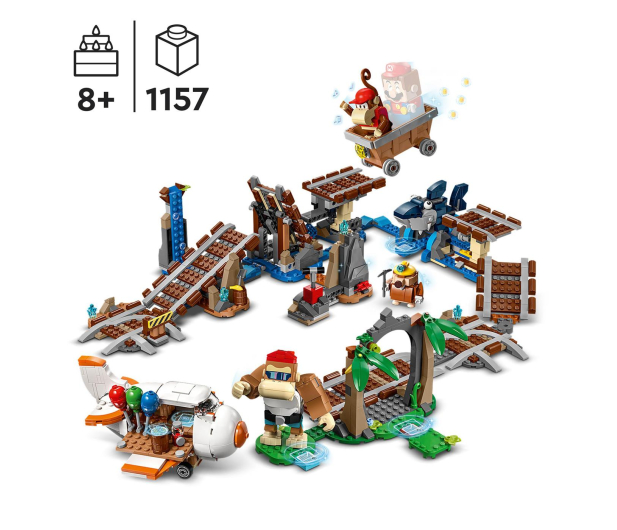 LEGO Super Mario 71425 Przejażdżka wagonikiem Diddy Konga - rozsz - 1159385 - zdjęcie 3