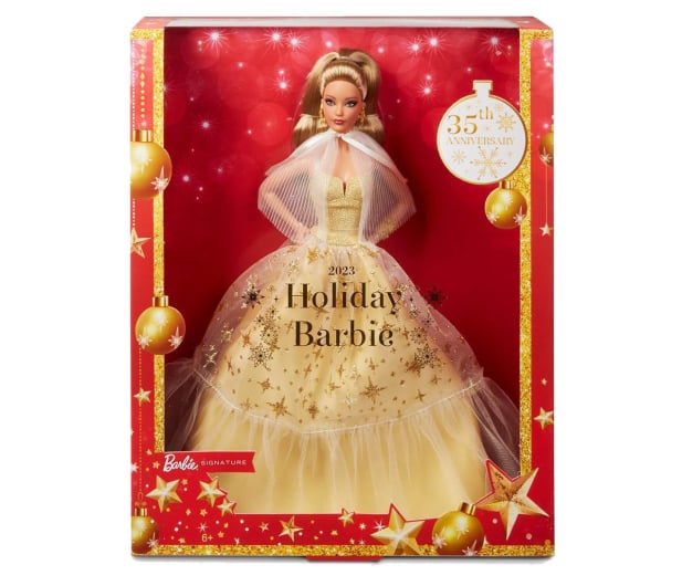 Barbie Signature Lalka świąteczna z jasnobrązowymi włosami - 1167864 - zdjęcie