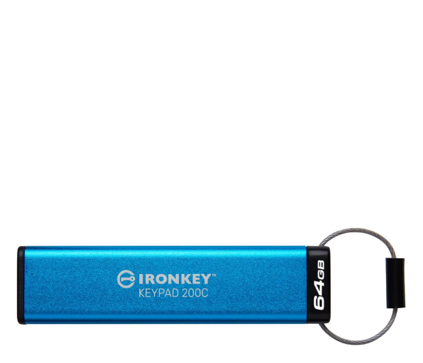 Kingston 64GB IronKey Keypad 200C USB-C FIPS 140-3 Lvl 3 AES-256 - 1169017 - zdjęcie