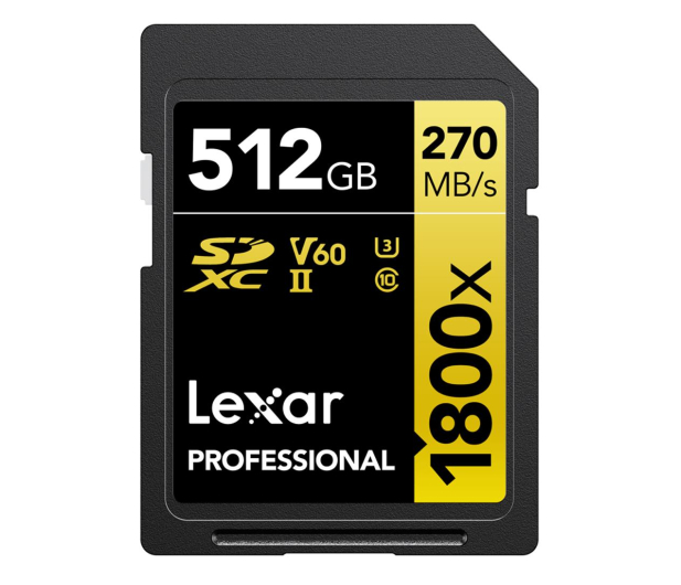 Lexar 512GB 1800x Professional SDXC UHS-II U3 V60 - 1170188 - zdjęcie