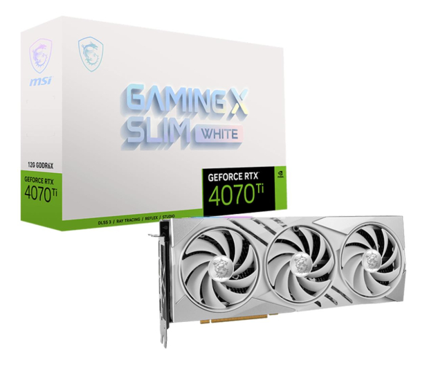 MSI GeForce RTX 4070 Ti GAMING X SLIM WHITE 12GB GDDR6X - 1171279 - zdjęcie