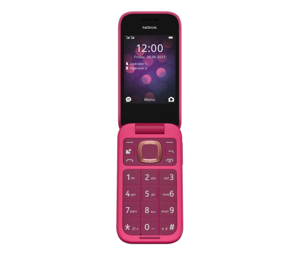 Nokia 2660 4G Flip Różowy + Stacja Ładująca - 1165774 - zdjęcie 3