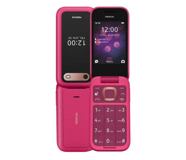 Nokia 2660 4G Flip Różowy + Stacja Ładująca - 1165774 - zdjęcie