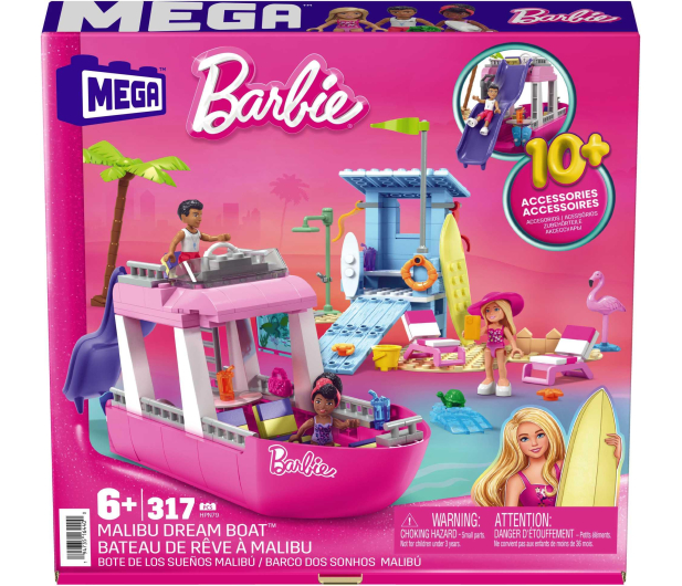 Mega Bloks Barbie Dream Boat Wymarzona łódź Malibu - 1164390 - zdjęcie 6