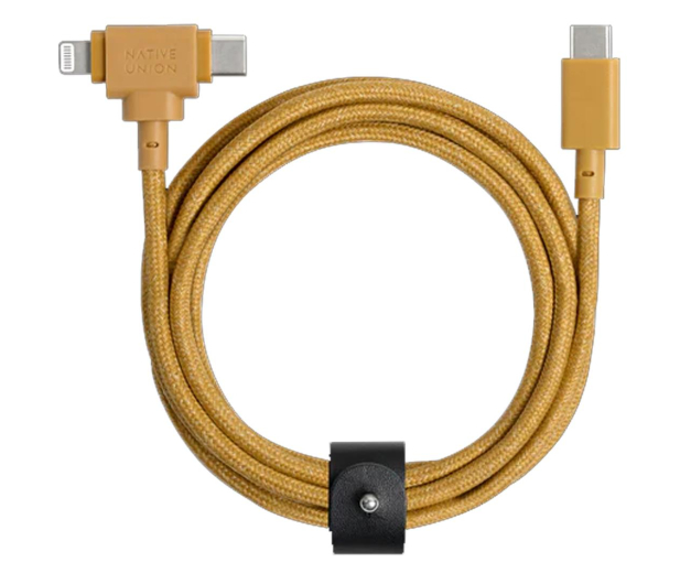 Native Union Belt Cable Duo USB-C – USB-C/Lightning 1,5m kraft - 1171494 - zdjęcie