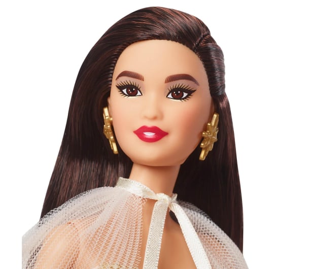 Barbie Signature Lalka świąteczna z czarnymi włosami - 1167866 - zdjęcie 4