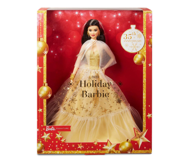 Barbie Signature Lalka świąteczna z czarnymi włosami - 1167866 - zdjęcie