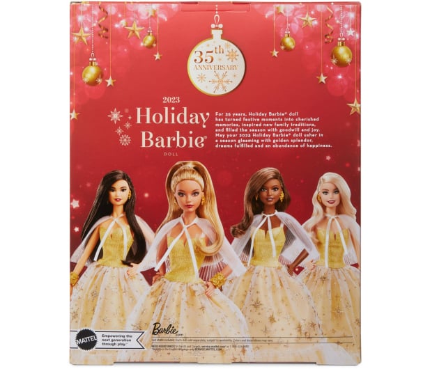 Barbie Signature Lalka świąteczna z jasnobrązowymi włosami - 1167864 - zdjęcie 5