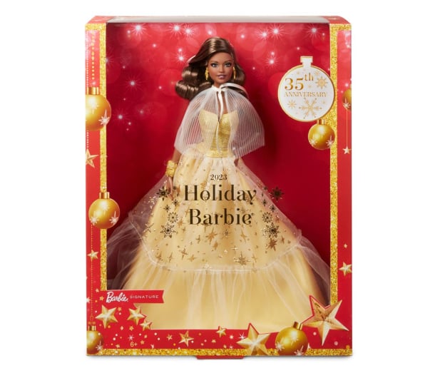 Barbie Signature Lalka świąteczna z ciemnobrązowymi włosami - 1167861 - zdjęcie