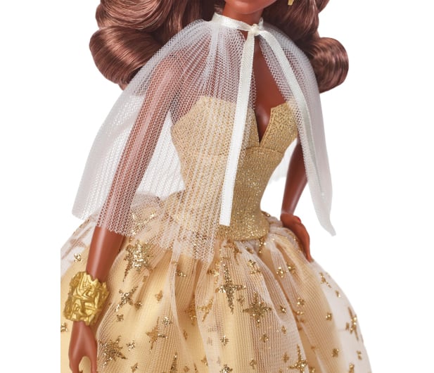 Barbie Signature Lalka świąteczna z ciemnobrązowymi włosami - 1167861 - zdjęcie 3