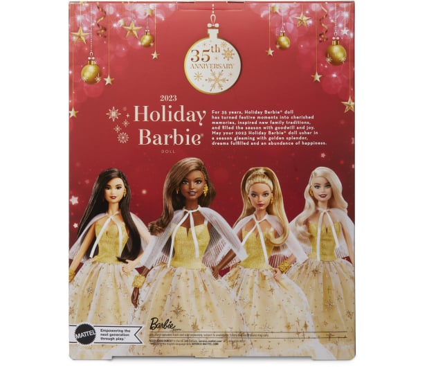 Barbie Signature Lalka świąteczna z ciemnobrązowymi włosami - 1167861 - zdjęcie 6