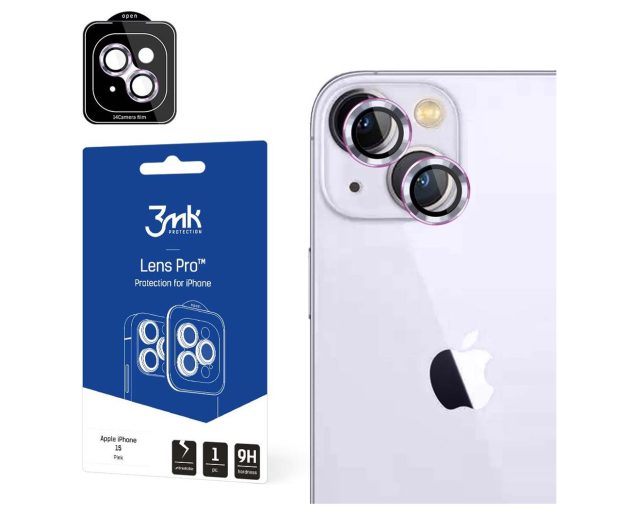 3mk Lens Protection Pro do iPhone 15 Plus Pink - 1177993 - zdjęcie