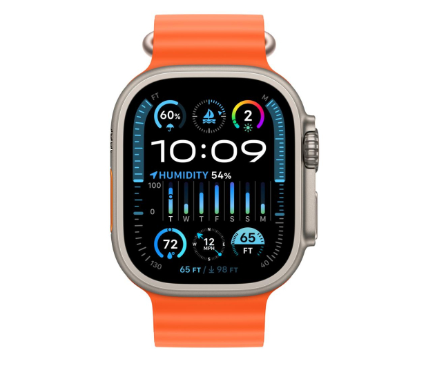 Apple Watch Ultra 2 Titanium/Orange Ocean Band LTE - 1180297 - zdjęcie 2
