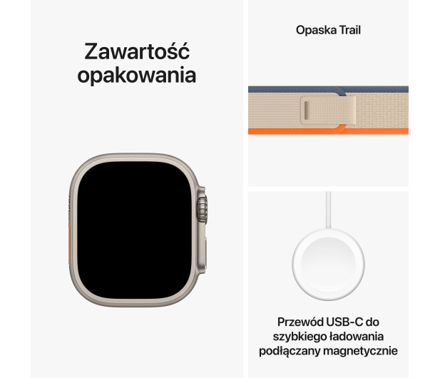 Apple Watch Ultra 2 Titanium/Green/Grey Trail Loop S/M LTE - 1180311 - zdjęcie 9