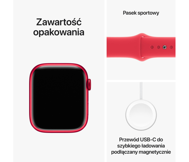 Apple Watch 9 45/(PRODUCT)RED Aluminum/RED Sport Band M/L LTE - 1180410 - zdjęcie 10