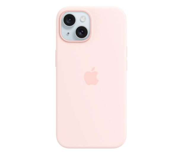 Apple Silikonowe etui MagSafe iPhone 15 jasnoróżowe - 1180181 - zdjęcie