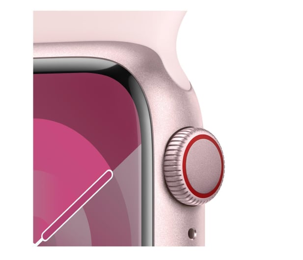 Apple Watch 9 41/Pink Aluminum/Light Pink Sport Band S/M LTE - 1180272 - zdjęcie 3