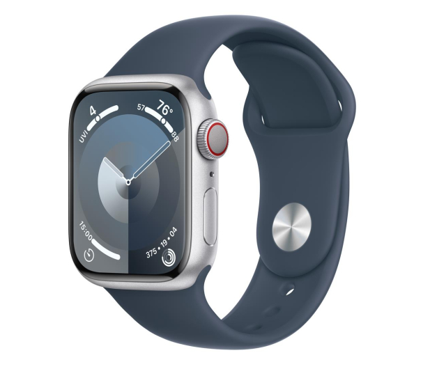 Apple Watch 9 41/Silver Aluminum/Storm Blue Sport Band M/L LTE - 1180355 - zdjęcie