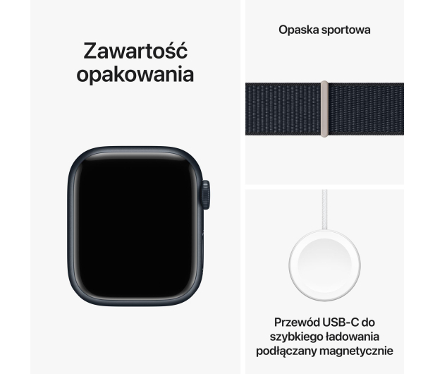 Apple Watch 9 41/Midnight Aluminum/Midnight Sport Loop LTE - 1180350 - zdjęcie 10