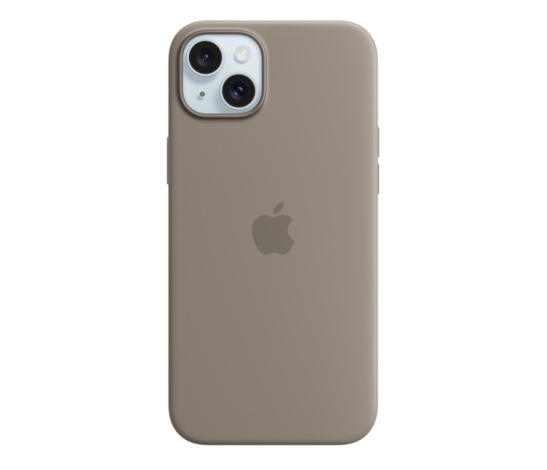 Apple Silikonowe etui MagSafe iPhone 15 Plus popielaty - 1180196 - zdjęcie