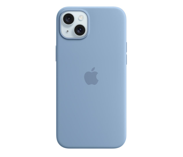 Apple Silikonowe etui MagSafe iPhone 15 Plus zim. błękit - 1180198 - zdjęcie