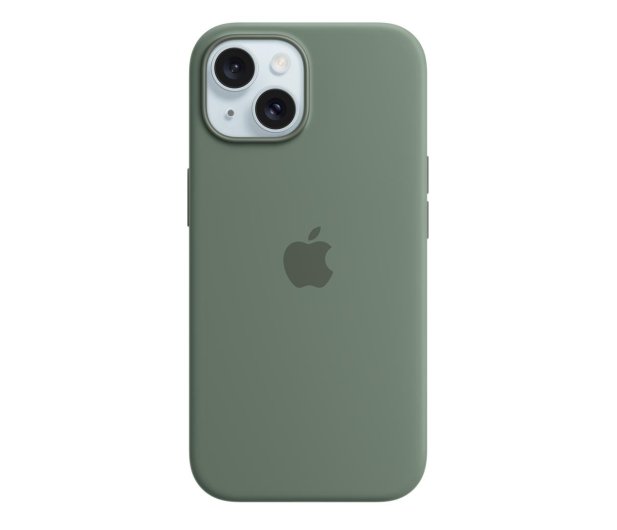 Apple Silikonowe etui MagSafe iPhone 15 cyprysowy - 1180190 - zdjęcie
