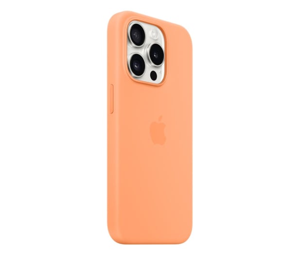 Apple Silikonowe etui MagSafe iPhone 15 Pro pomarańcz - 1180214 - zdjęcie 2